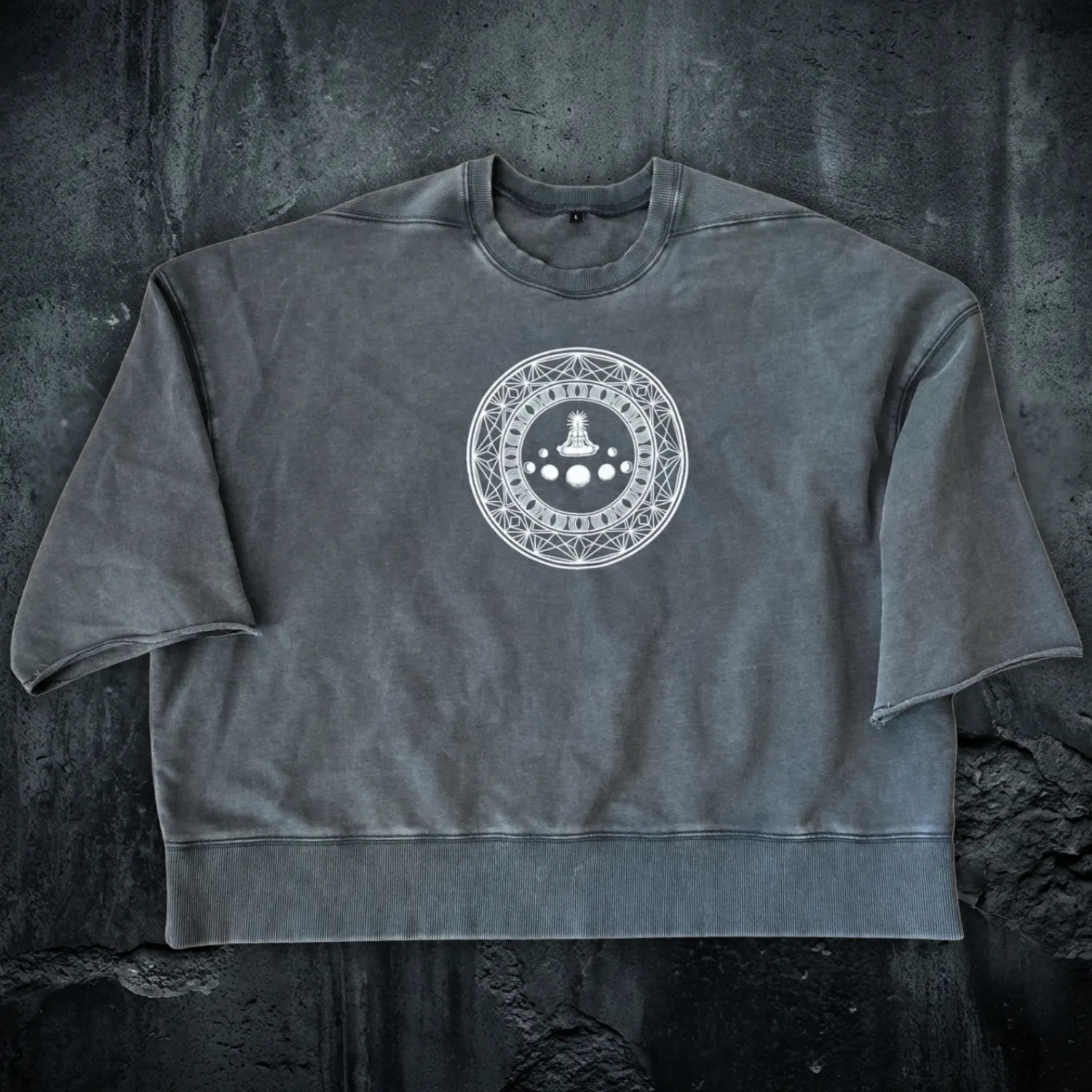Paradigm - Mineral Wash Boxy Raw-Edge Tee sold by Phantasmagorical