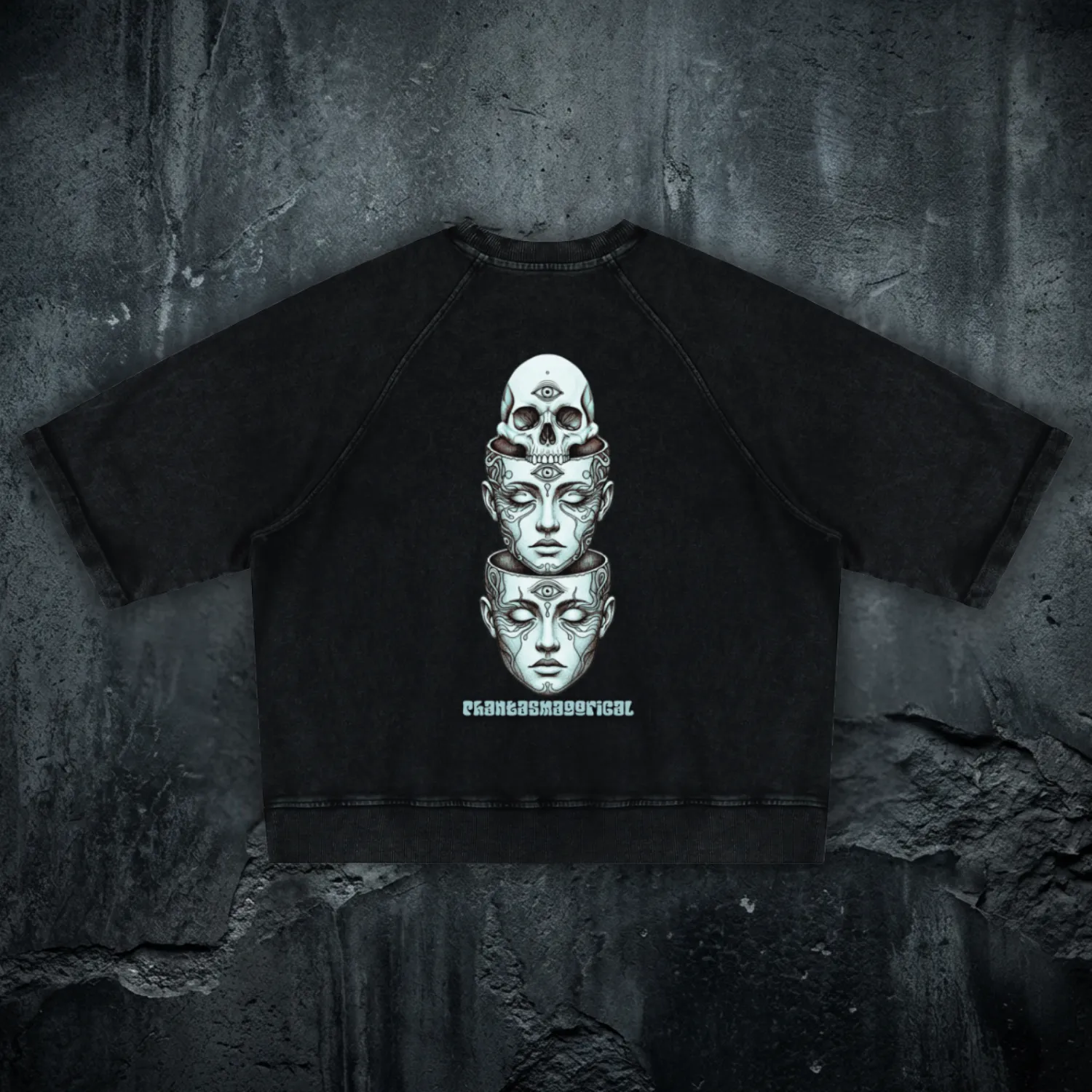 Metamorphosis - Vintage Wash Boxy Short-Sleeve Sweatshirt sold by Phantasmagorical product image thumbnail 3