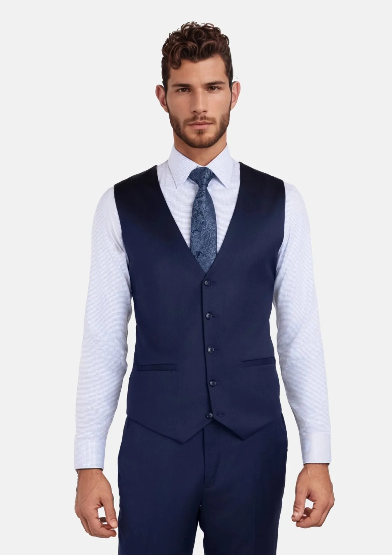 Oxford Navy Vest sold by Sartoro