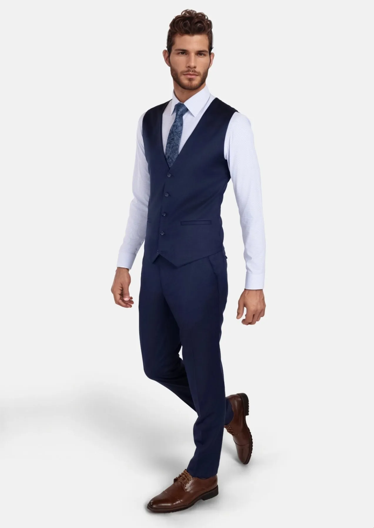 Oxford Navy Vest sold by Sartoro product image thumbnail 5