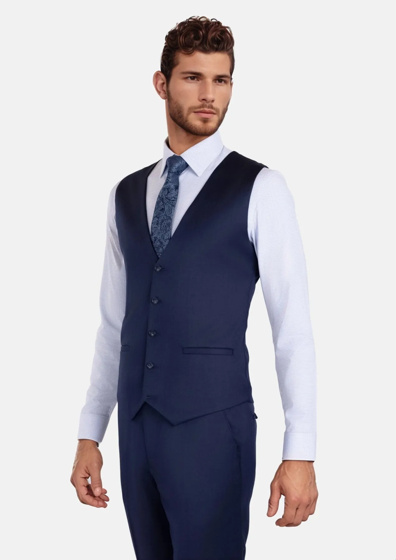 Oxford Navy Vest sold by Sartoro product image thumbnail 2