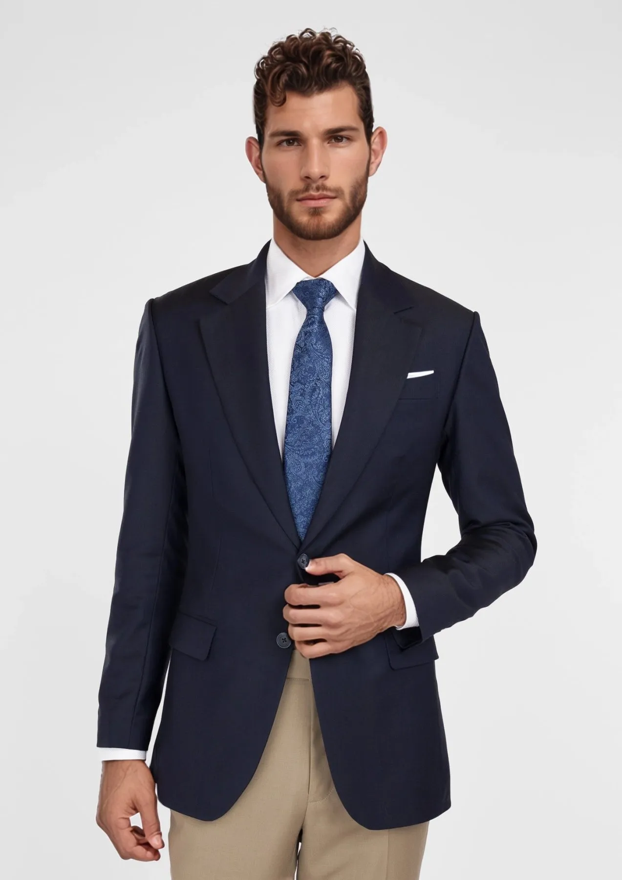 Deep Navy Ellis Jacket sold by Sartoro