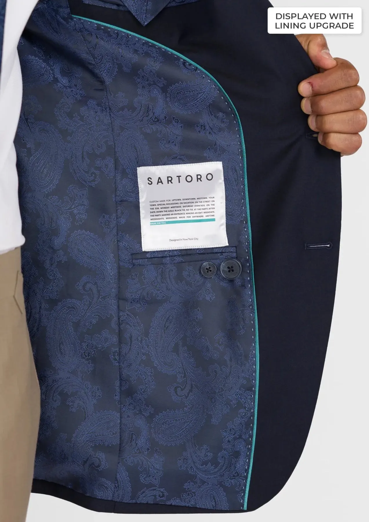 Deep Navy Ellis Jacket sold by Sartoro product image thumbnail 4