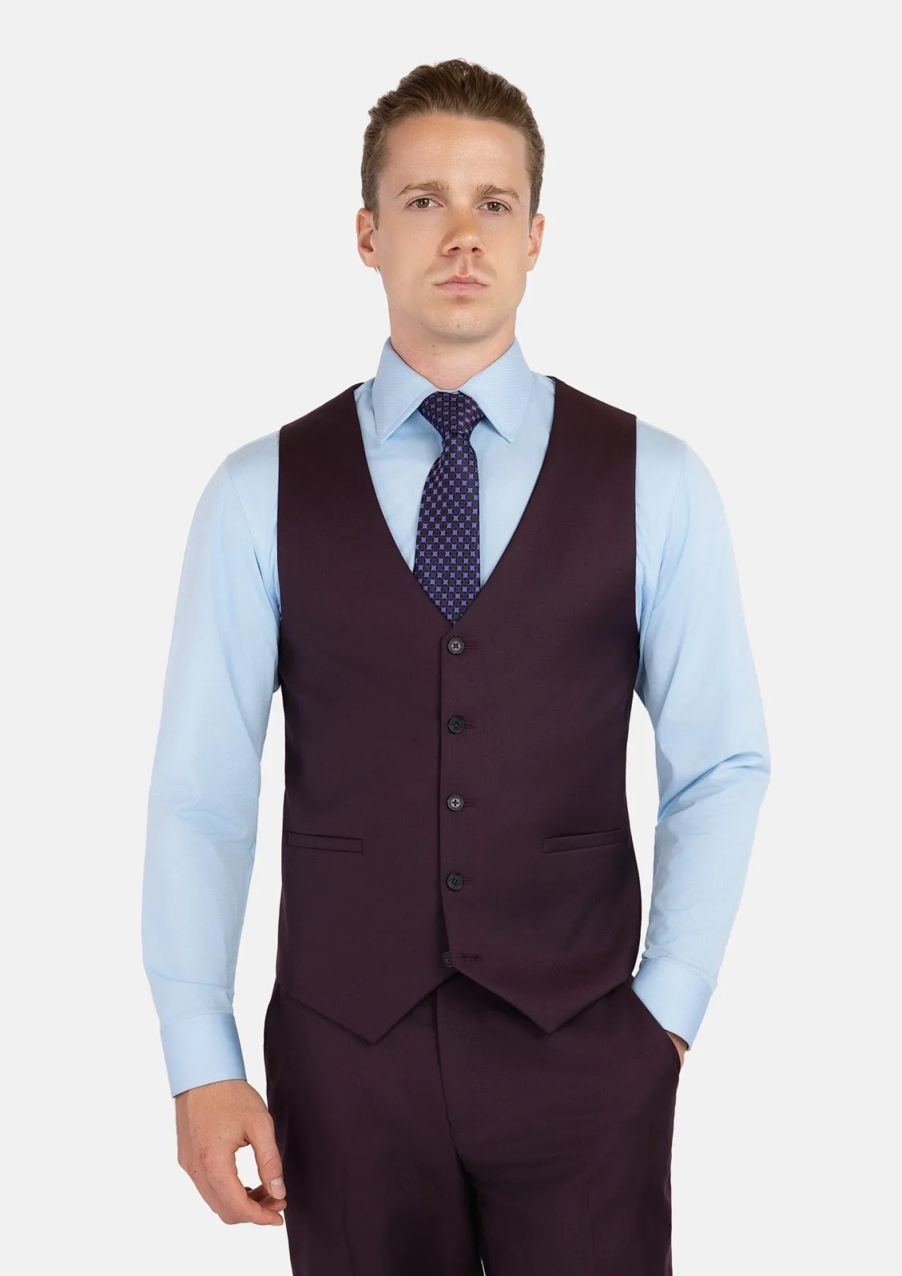 Obsidian Purple Wool Vest sold by Sartoro product image thumbnail 4