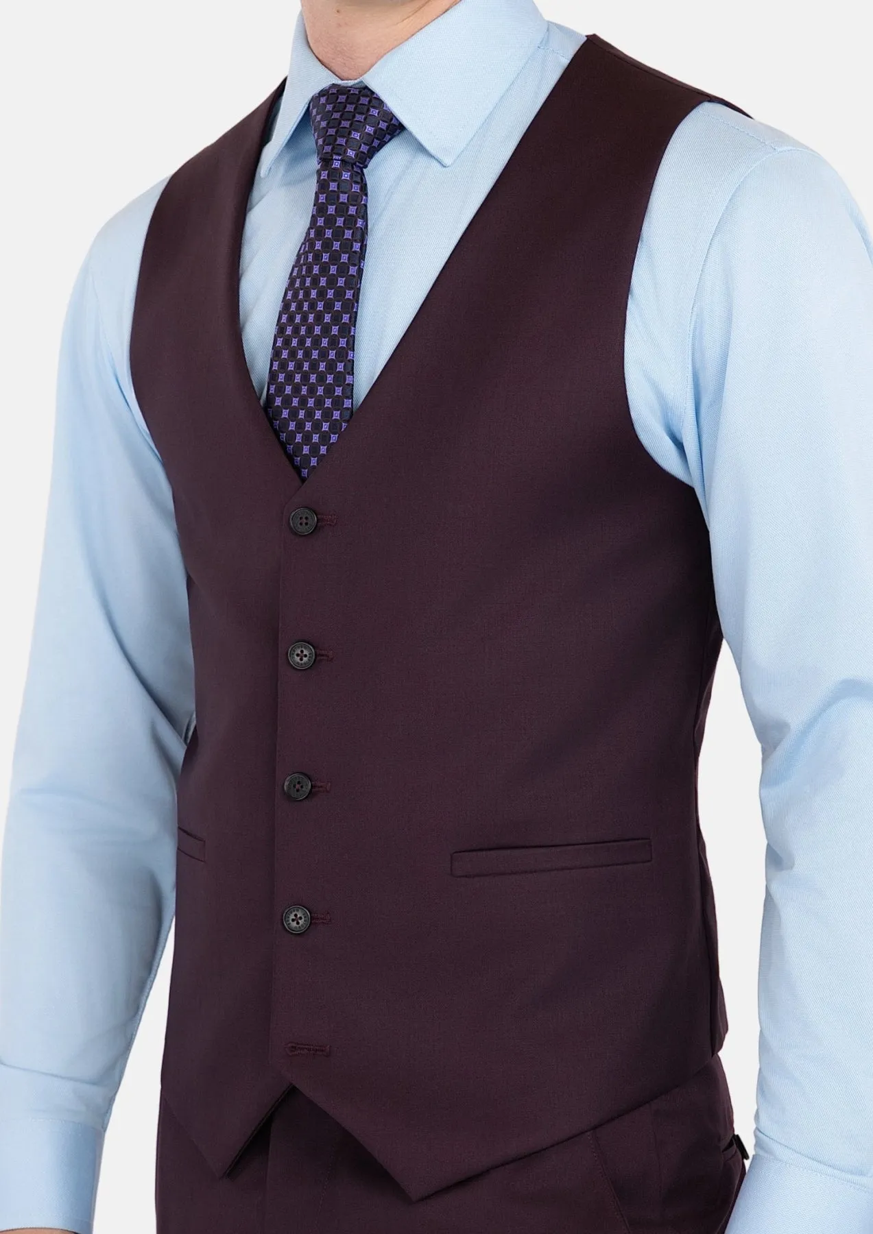 Obsidian Purple Wool Vest sold by Sartoro product image thumbnail 2