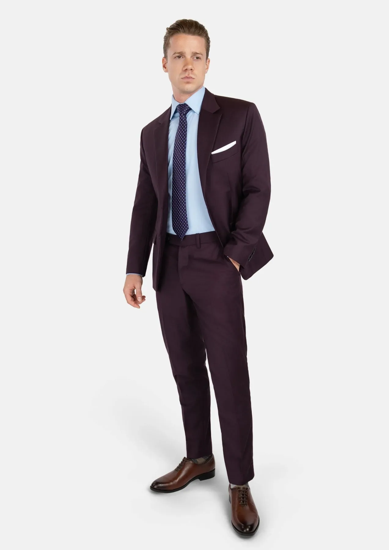 Obsidian Purple Italian Wool Suit sold by Sartoro product image thumbnail 3