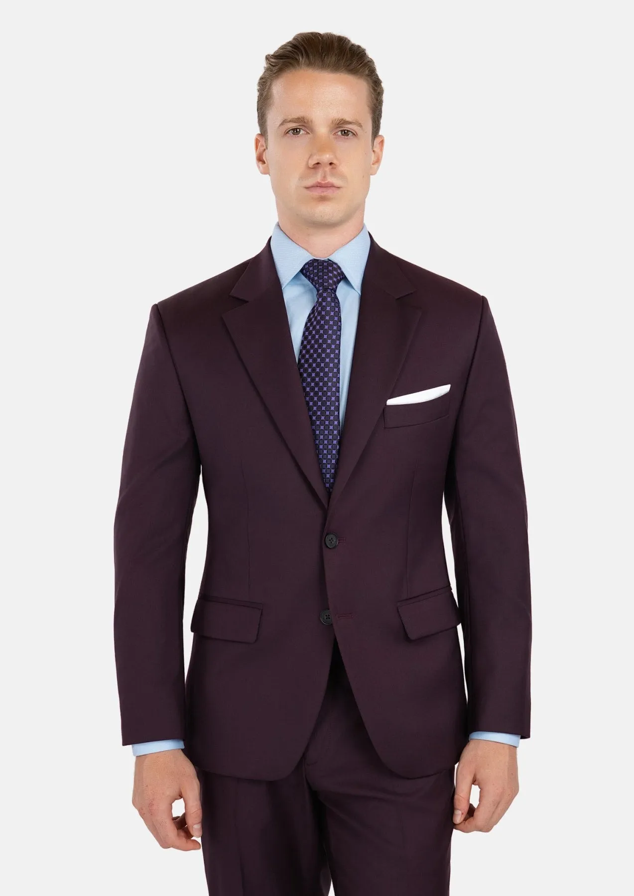 Obsidian Purple Italian Wool Suit sold by Sartoro