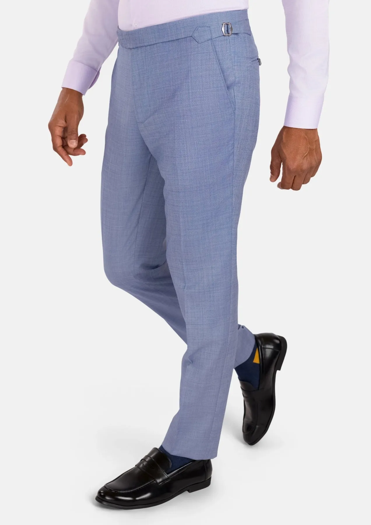 Columbia Blue Sharkskin Pants sold by Sartoro product image thumbnail 4