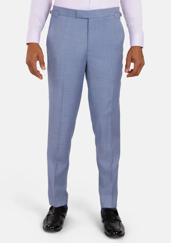 Columbia Blue Sharkskin Pants sold by Sartoro