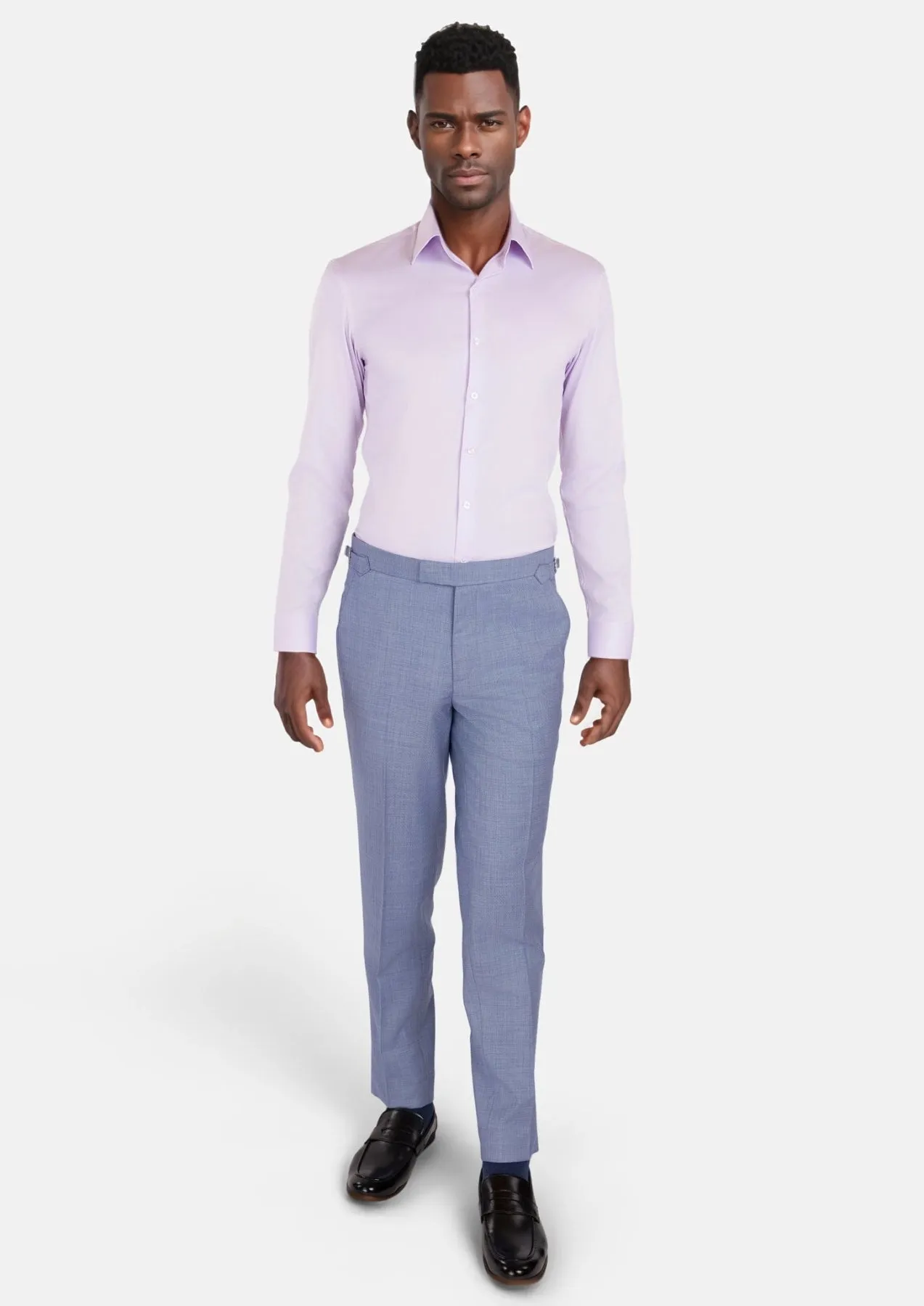 Columbia Blue Sharkskin Pants sold by Sartoro product image thumbnail 3