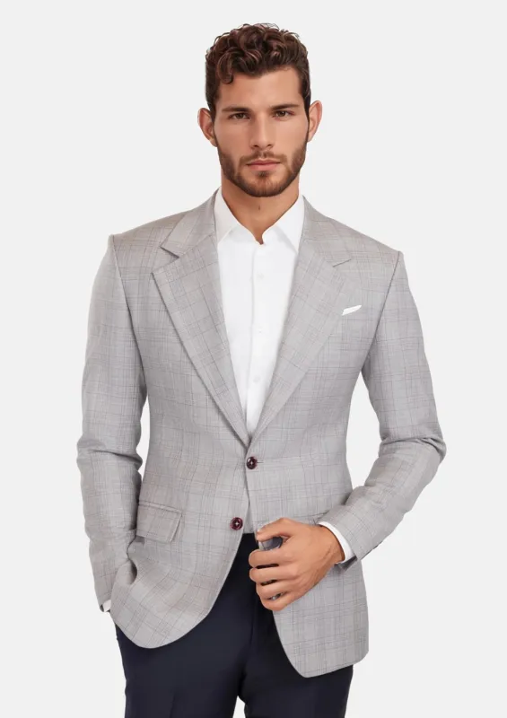 French Gray Checked Ellis Jacket sold by Sartoro