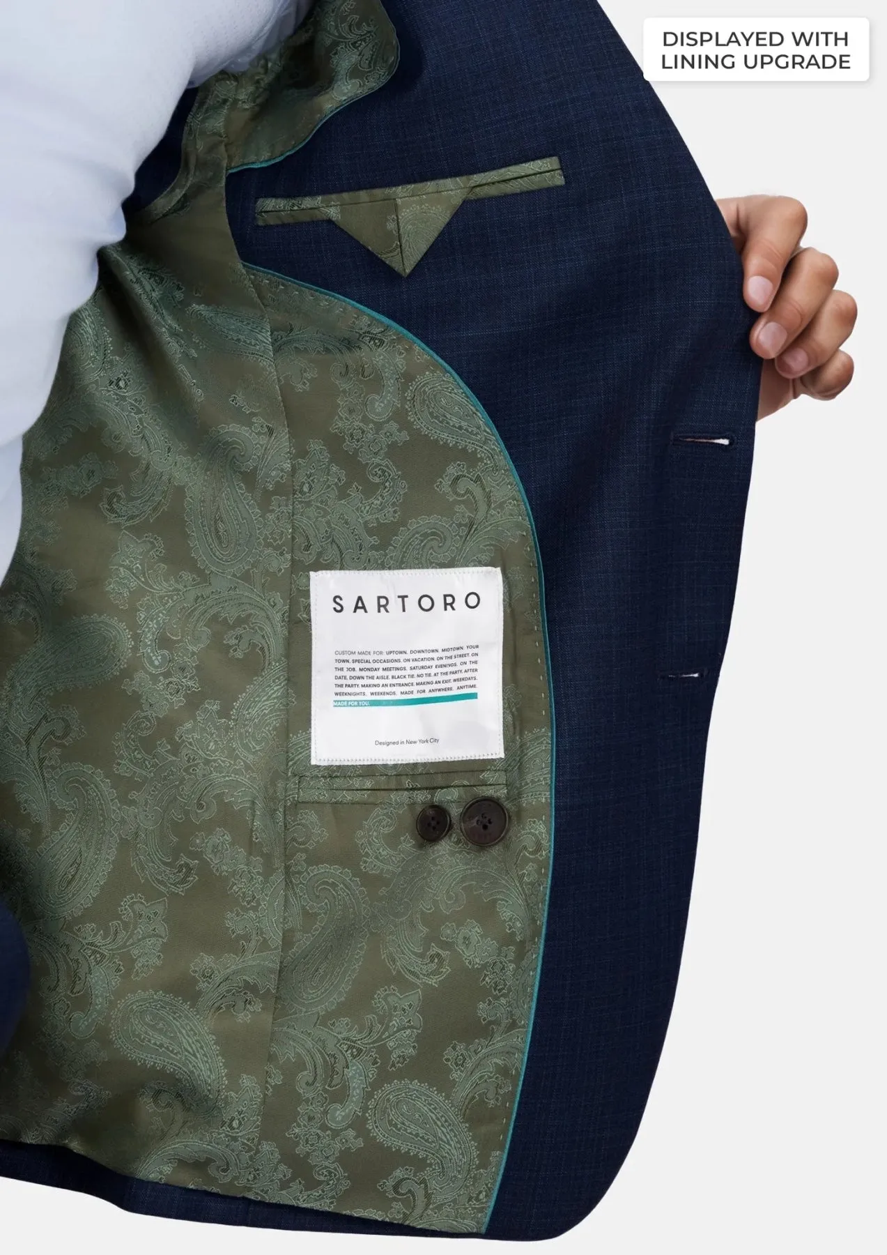 Penn Blue Sharkskin Ellis Suit sold by Sartoro product image thumbnail 4