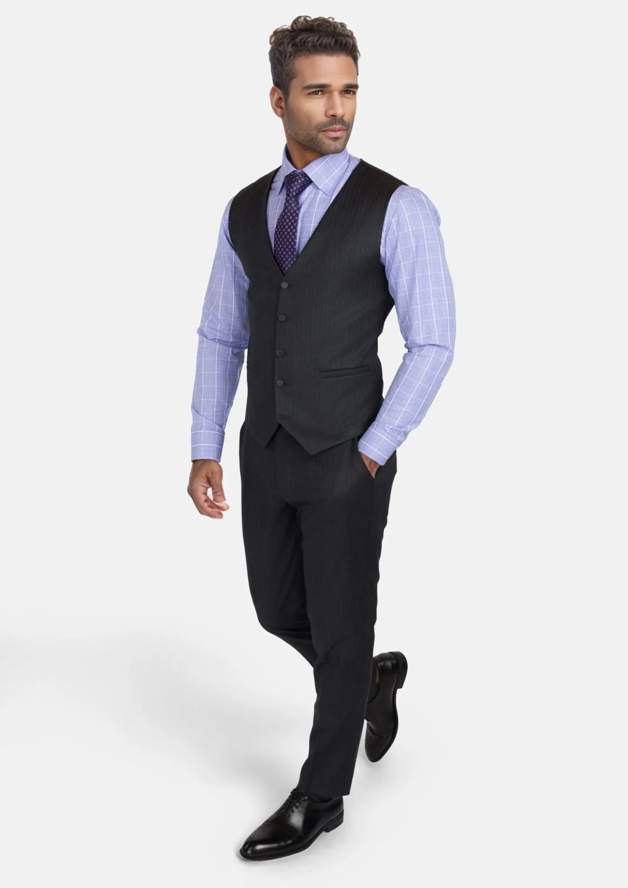 Charcoal Smoke Vest sold by Sartoro product image thumbnail 5