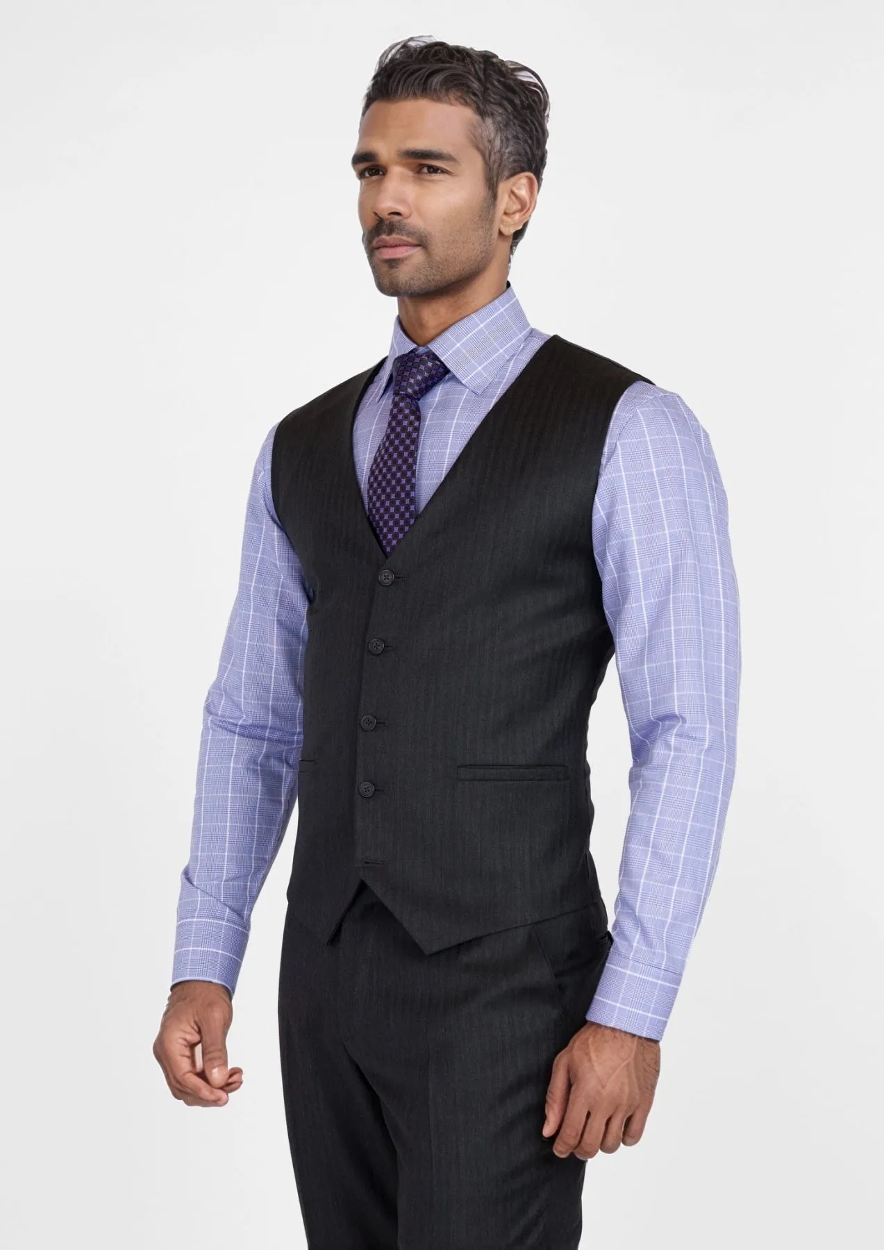 Charcoal Smoke Vest sold by Sartoro product image thumbnail 2