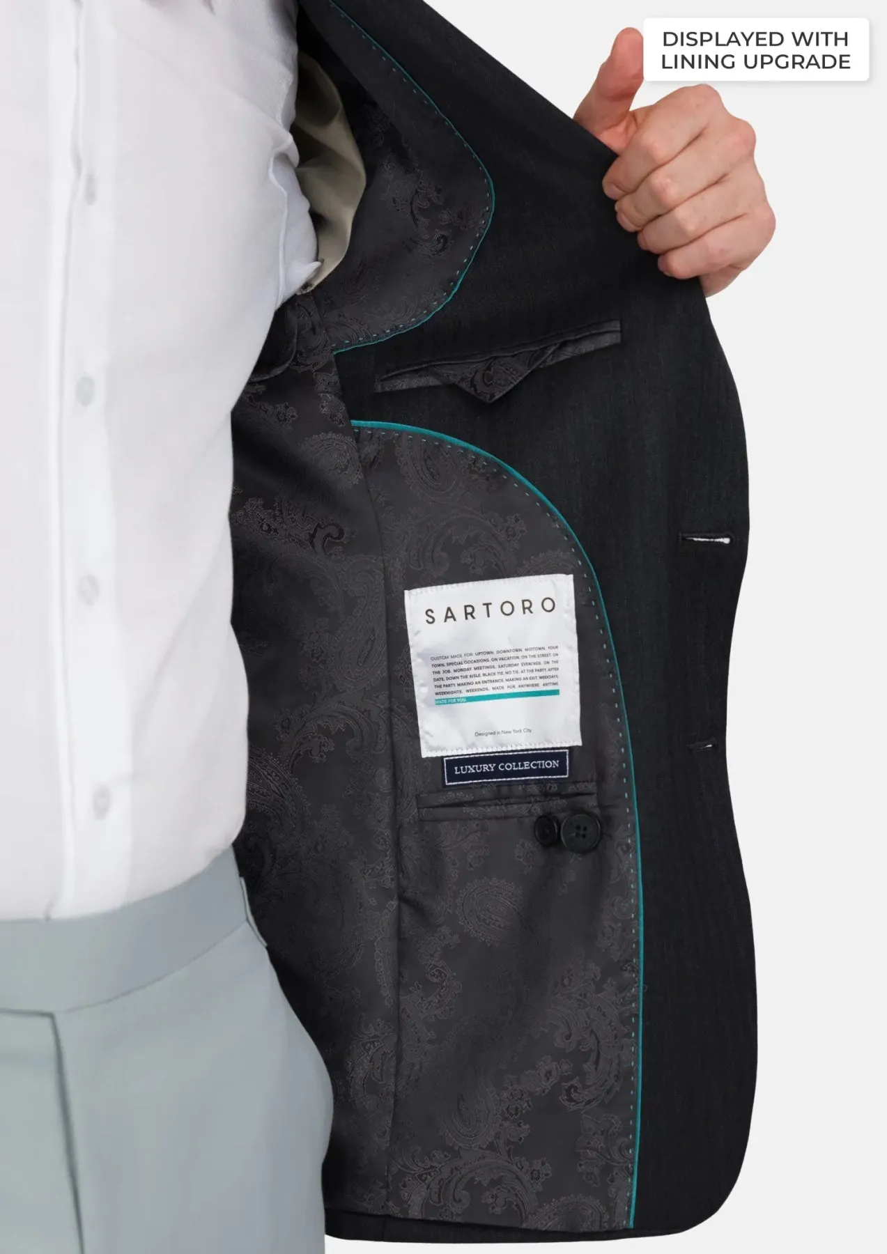 Charcoal Smoke Astor Jacket sold by Sartoro product image thumbnail 4