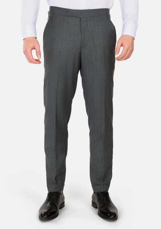 Nevada Grey Pinstripe Pants sold by Sartoro