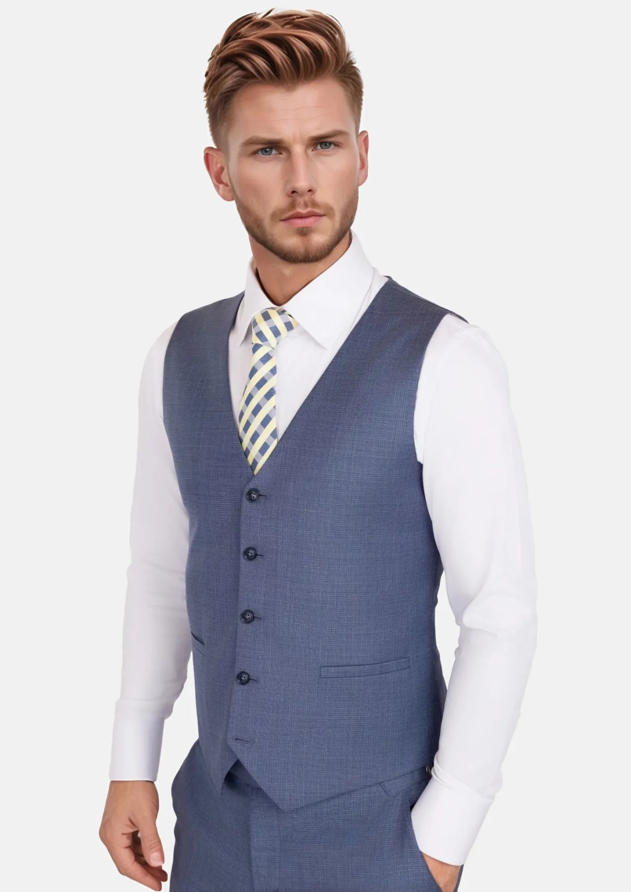 Philly Blue Vest sold by Sartoro product image thumbnail 2