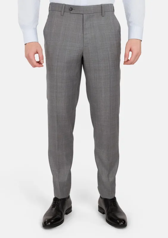 Smoke Grey Checked Pants sold by Sartoro
