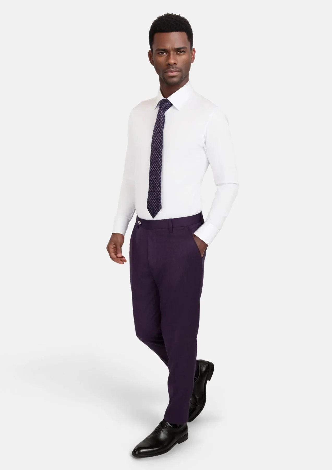Violet Herringbone Pants sold by Sartoro product image thumbnail 5