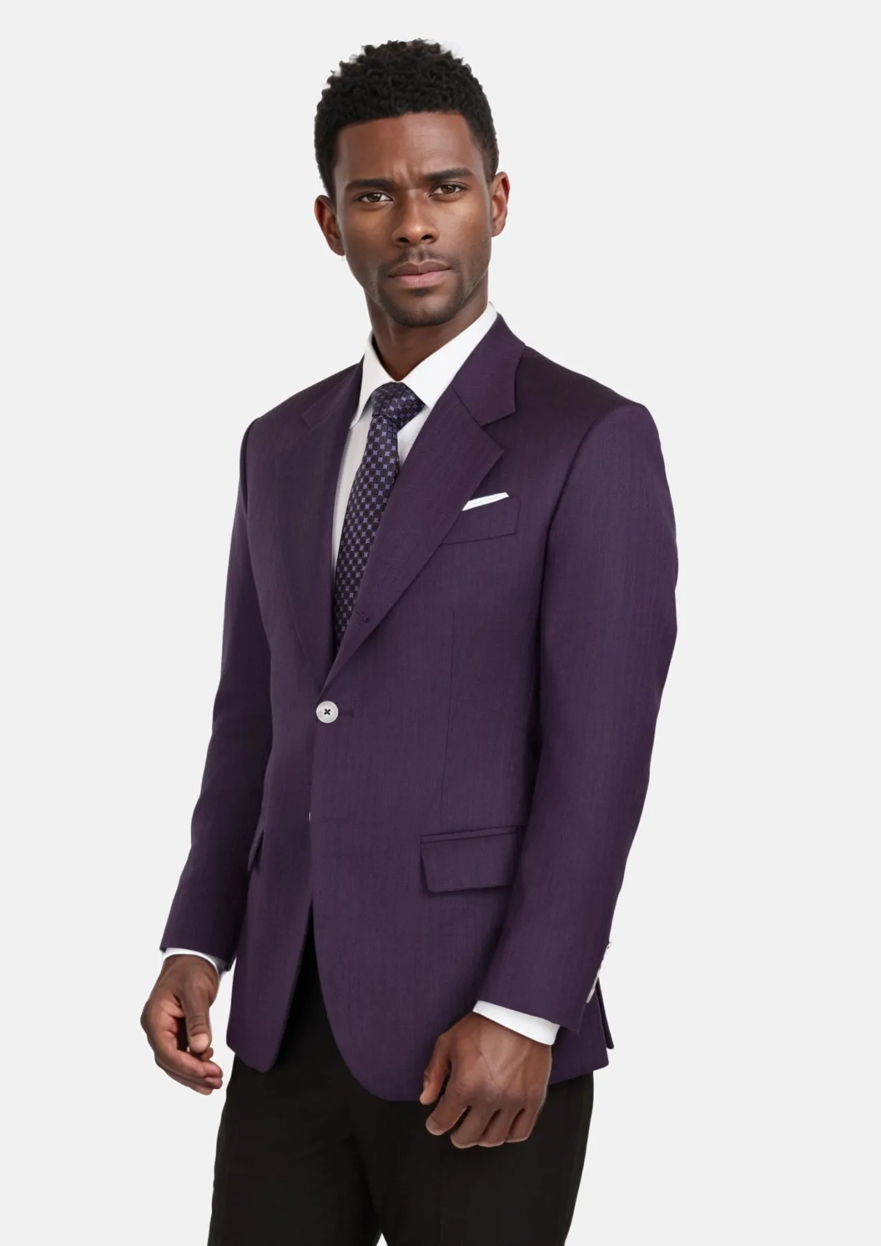 Violet Herringbone Thompson Jacket sold by Sartoro product image thumbnail 3