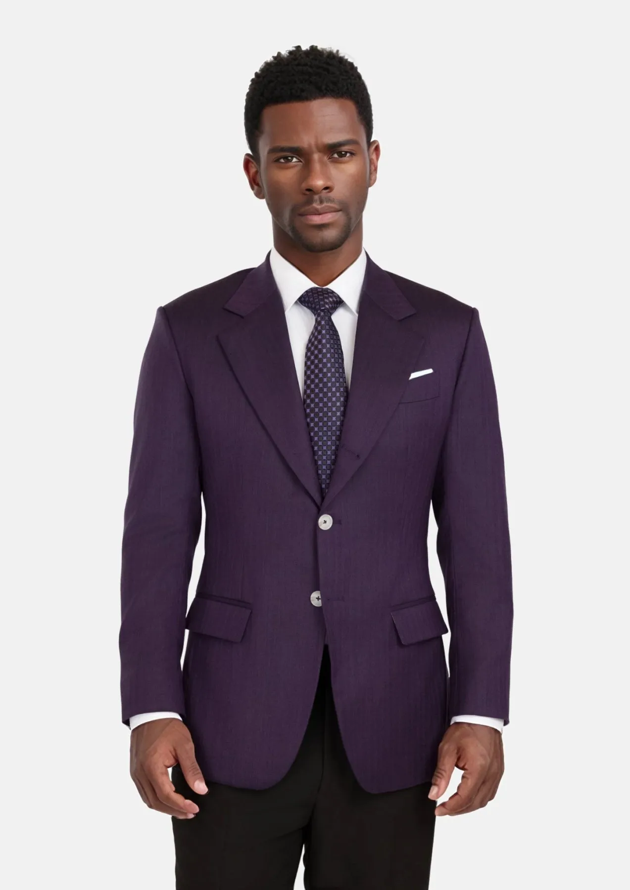 Violet Herringbone Thompson Jacket sold by Sartoro
