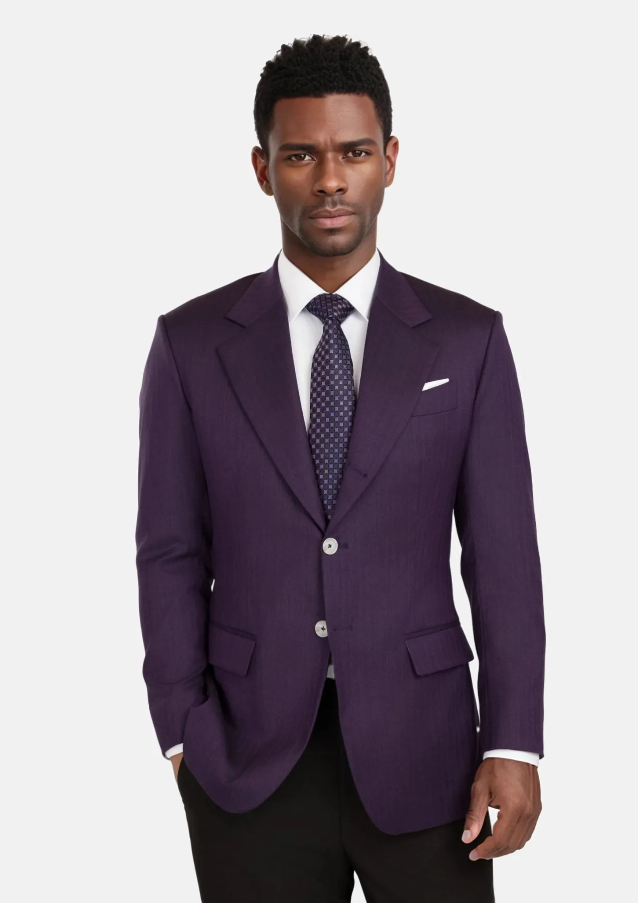 Violet Herringbone Thompson Jacket sold by Sartoro product image thumbnail 5