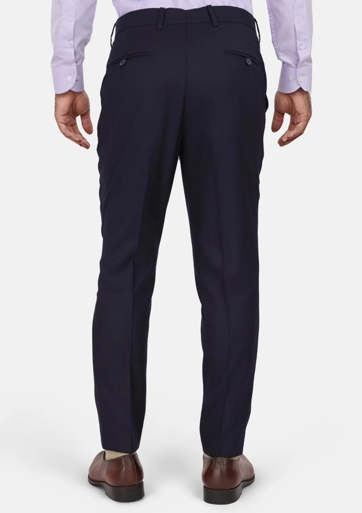 Deep Navy Herringbone Pants sold by Sartoro product image thumbnail 5