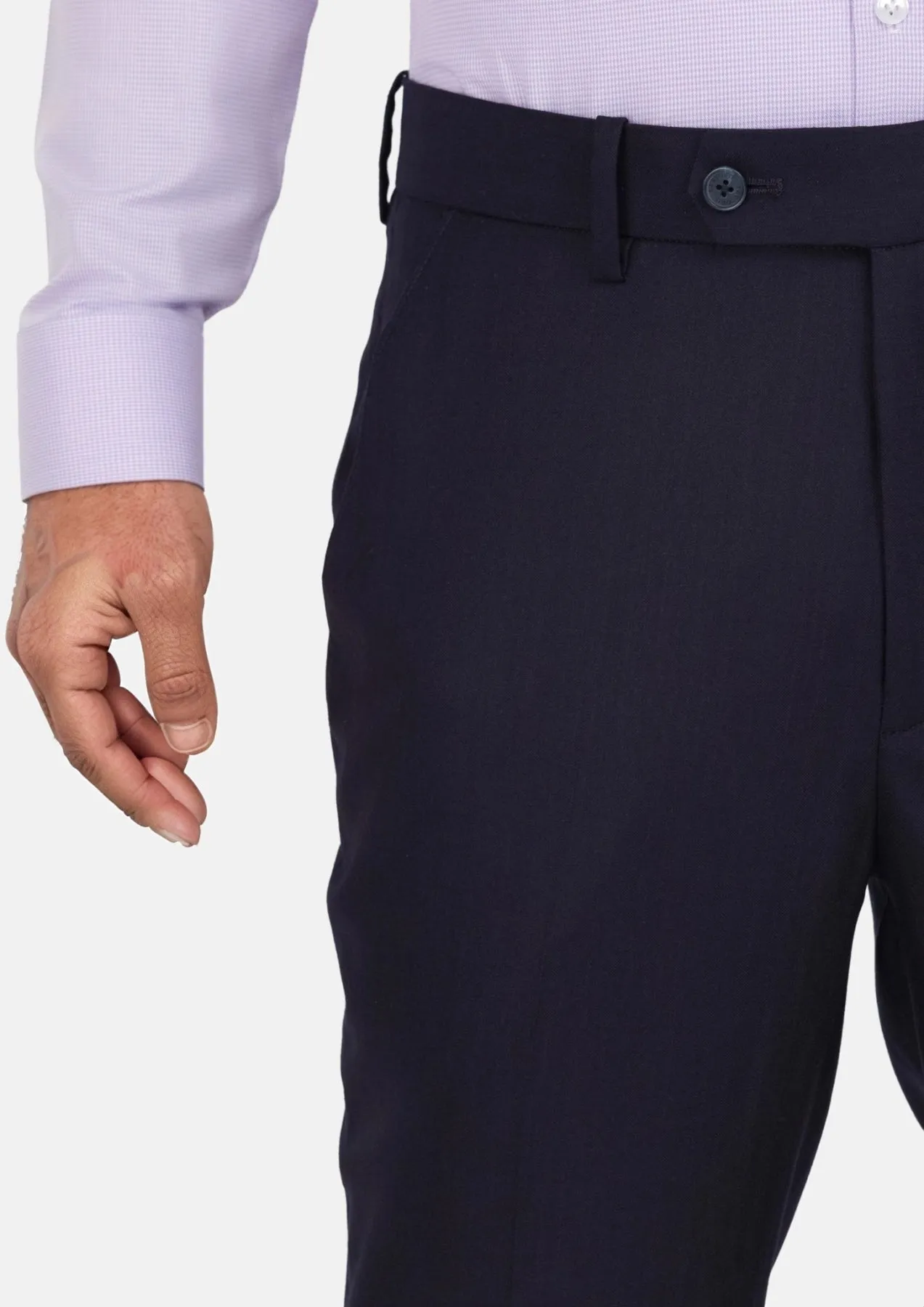 Deep Navy Herringbone Pants sold by Sartoro product image thumbnail 2