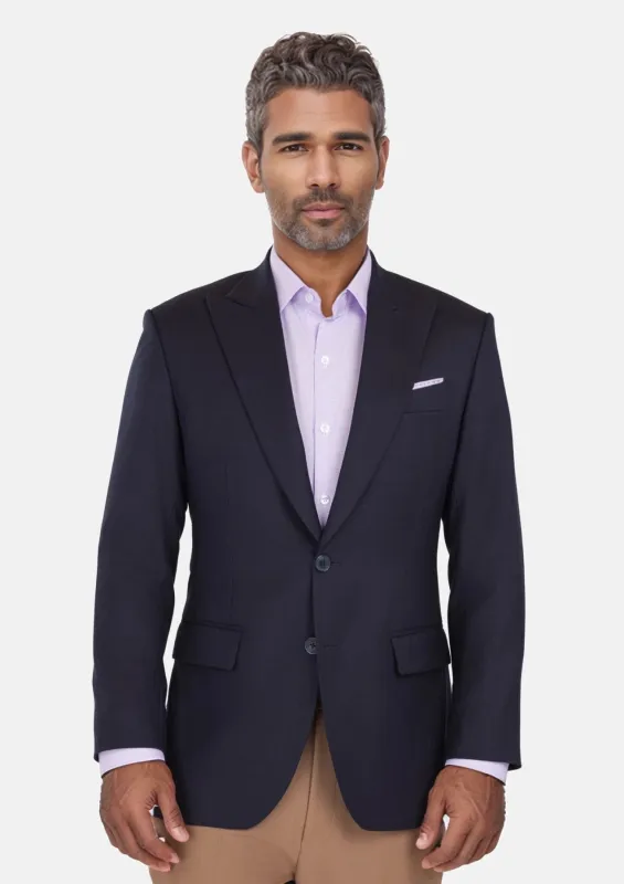 Deep Navy Herringbone Bryant Jacket sold by Sartoro