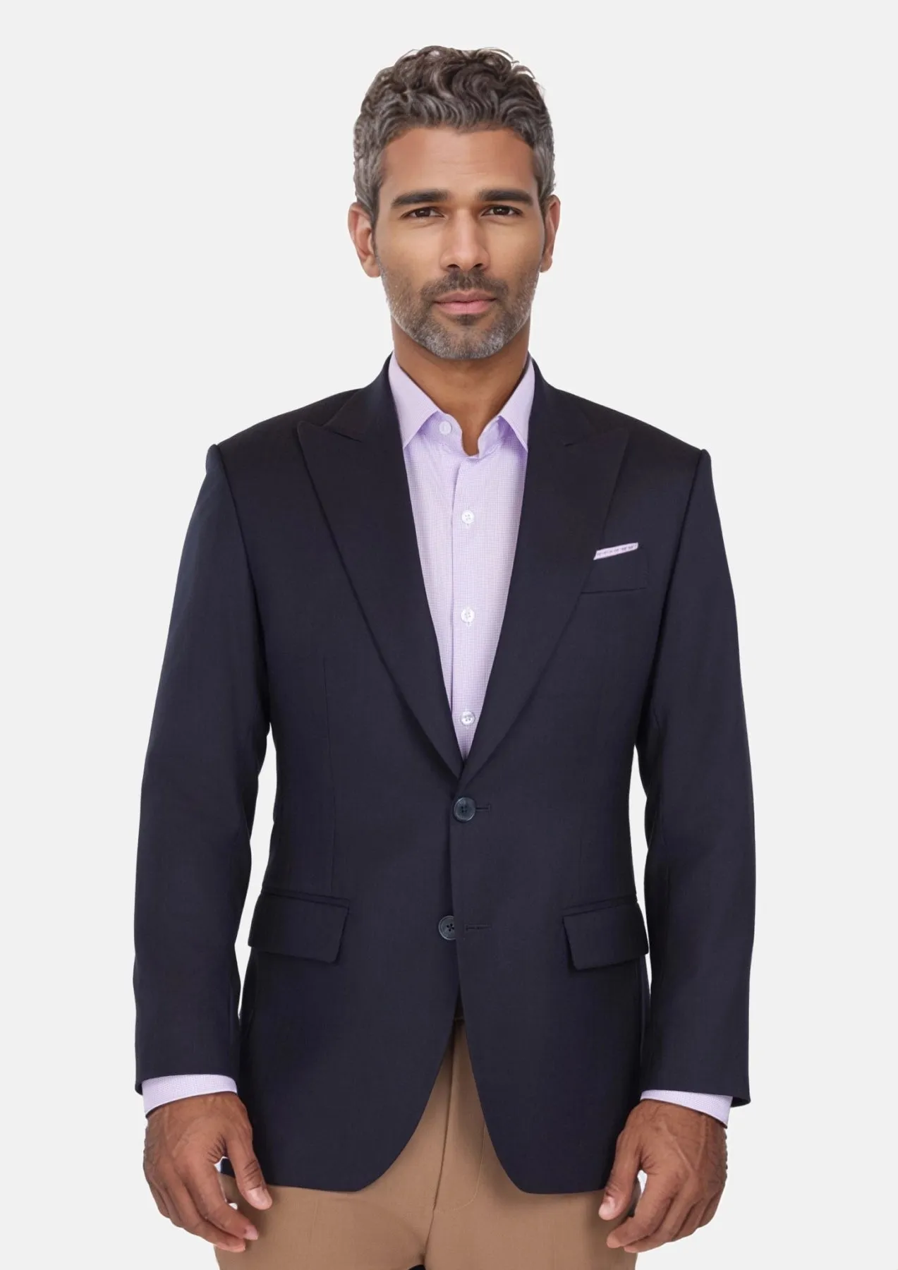 Deep Navy Herringbone Bryant Jacket sold by Sartoro