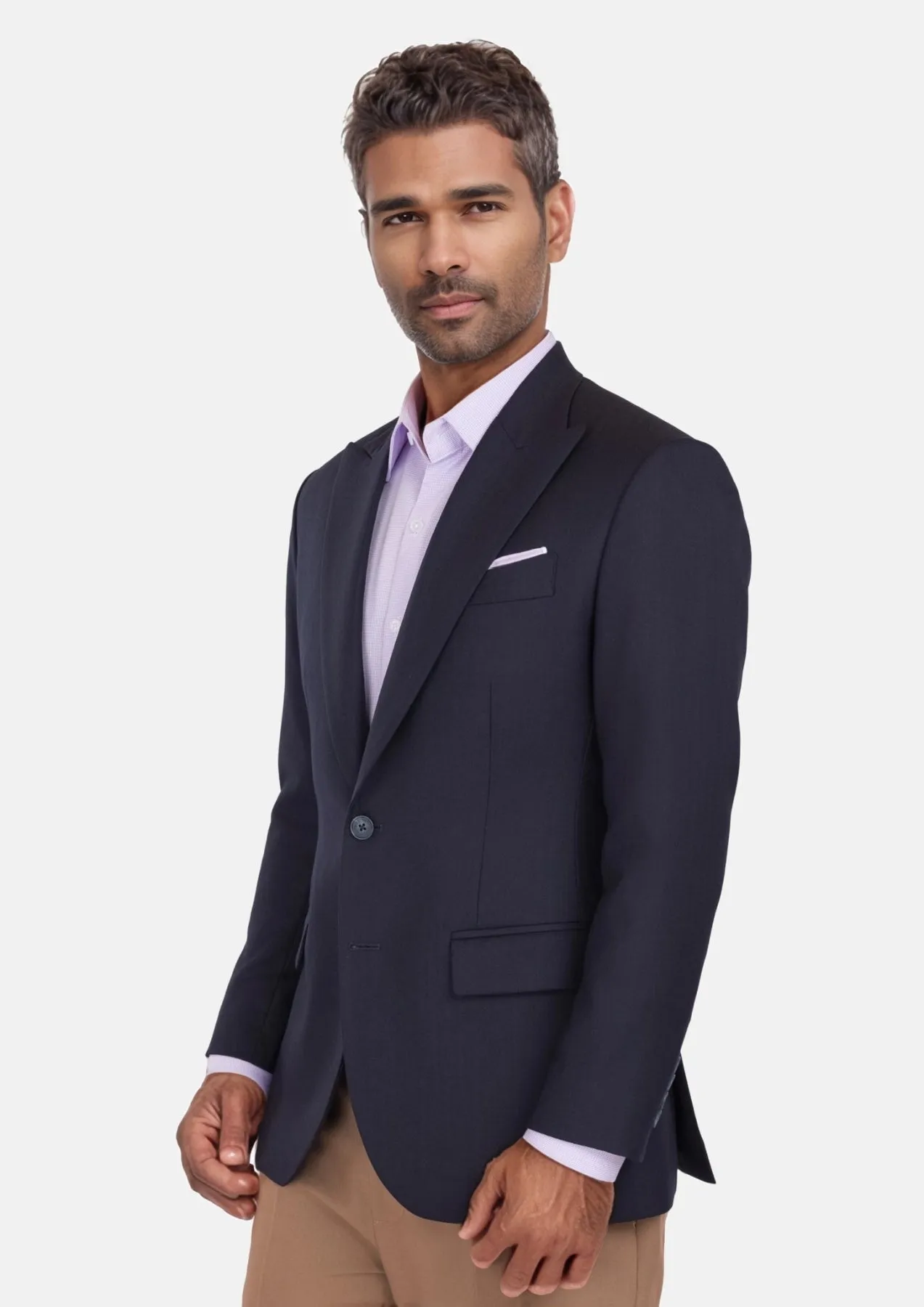 Deep Navy Herringbone Bryant Jacket sold by Sartoro product image thumbnail 3