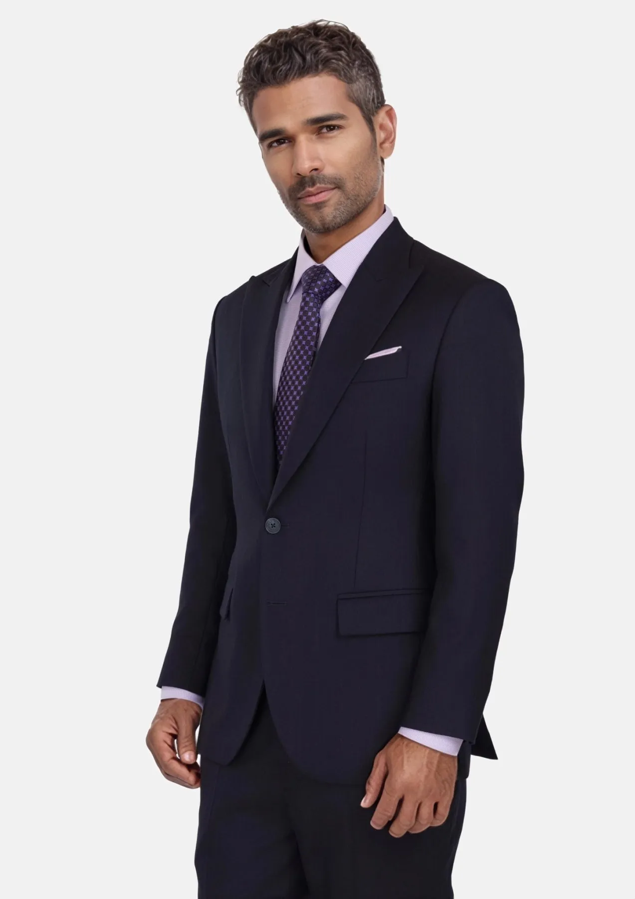 Deep Navy Herringbone Bryant Suit sold by Sartoro product image thumbnail 3