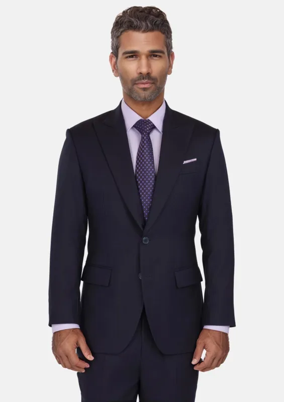 Deep Navy Herringbone Bryant Suit sold by Sartoro