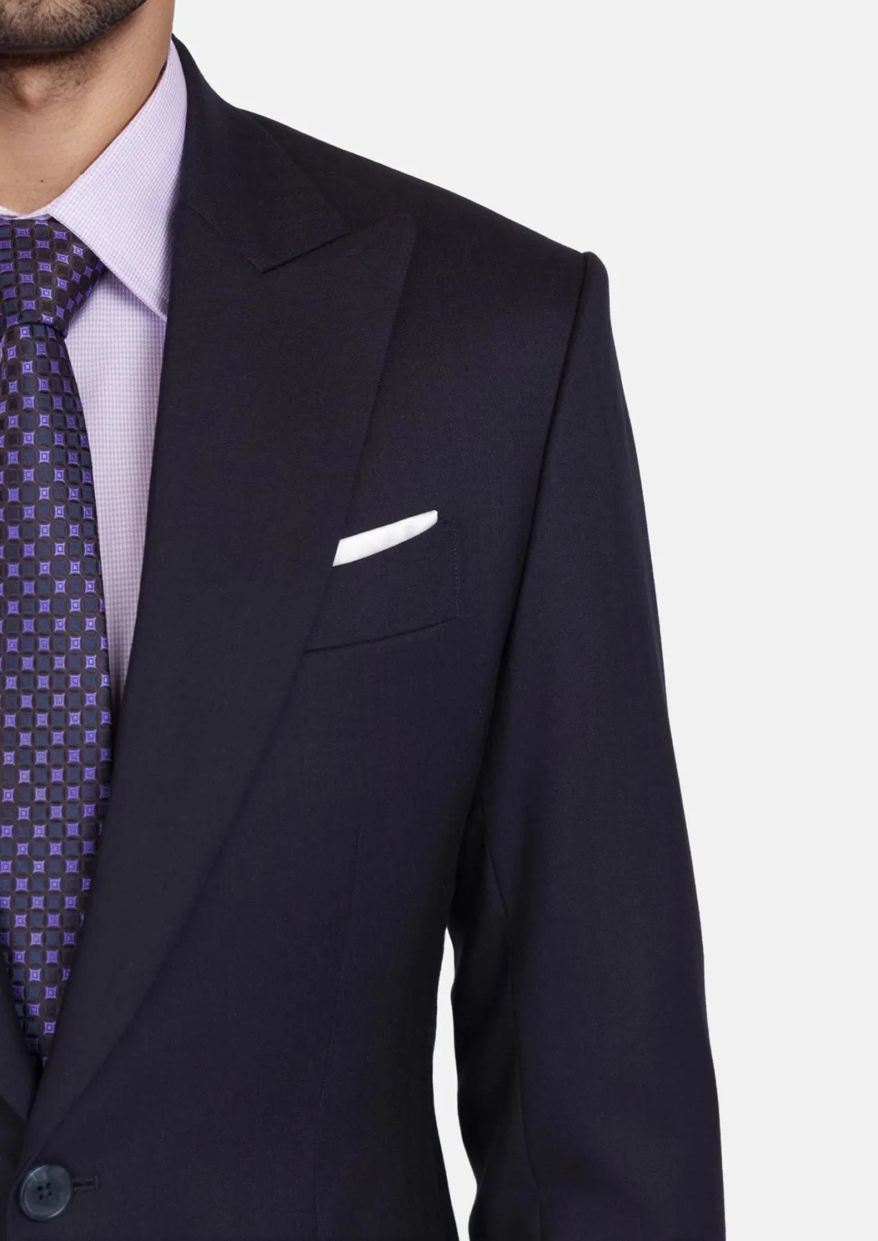 Deep Navy Herringbone Bryant Suit sold by Sartoro product image thumbnail 2