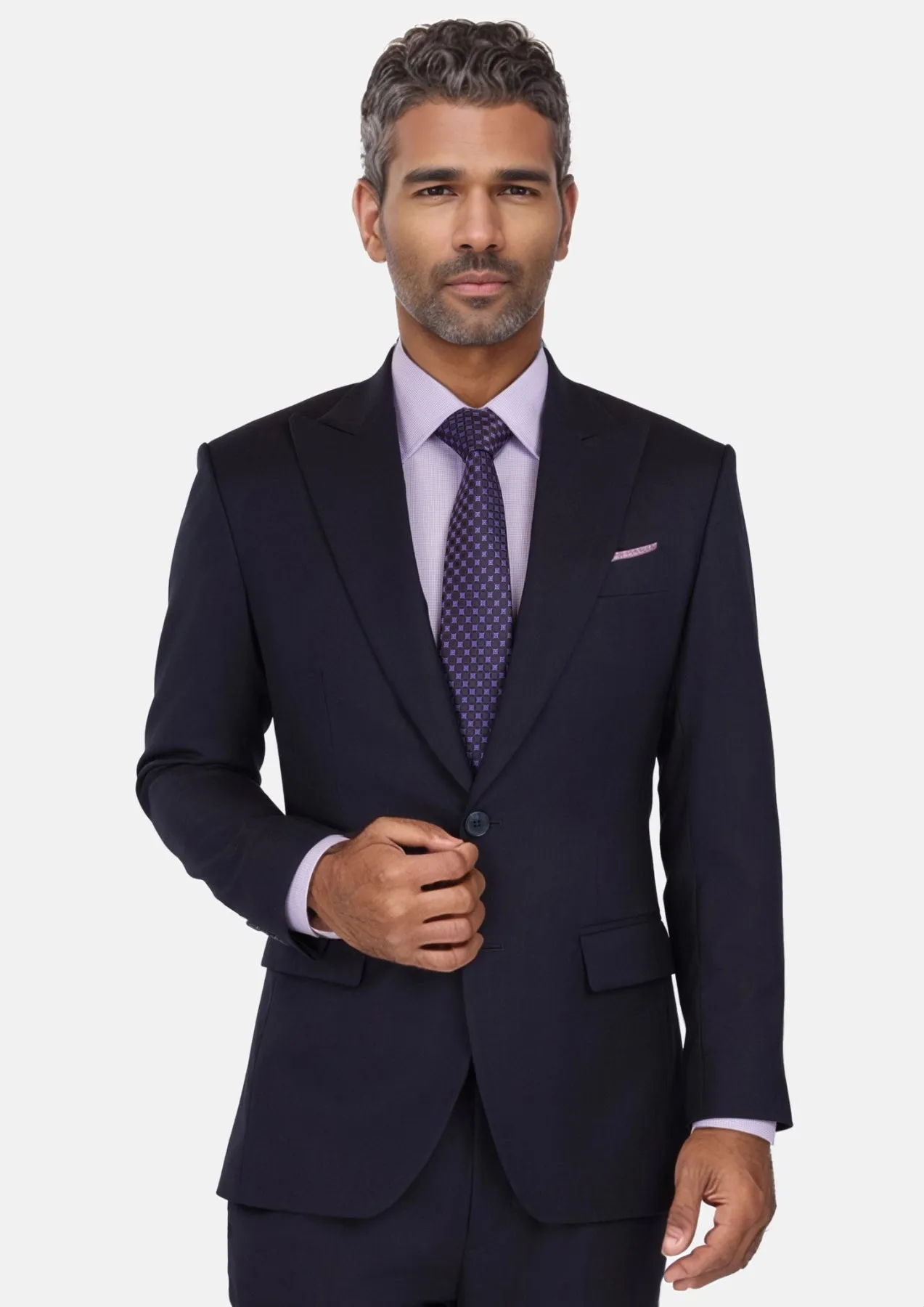 Deep Navy Herringbone Bryant Suit sold by Sartoro product image thumbnail 5