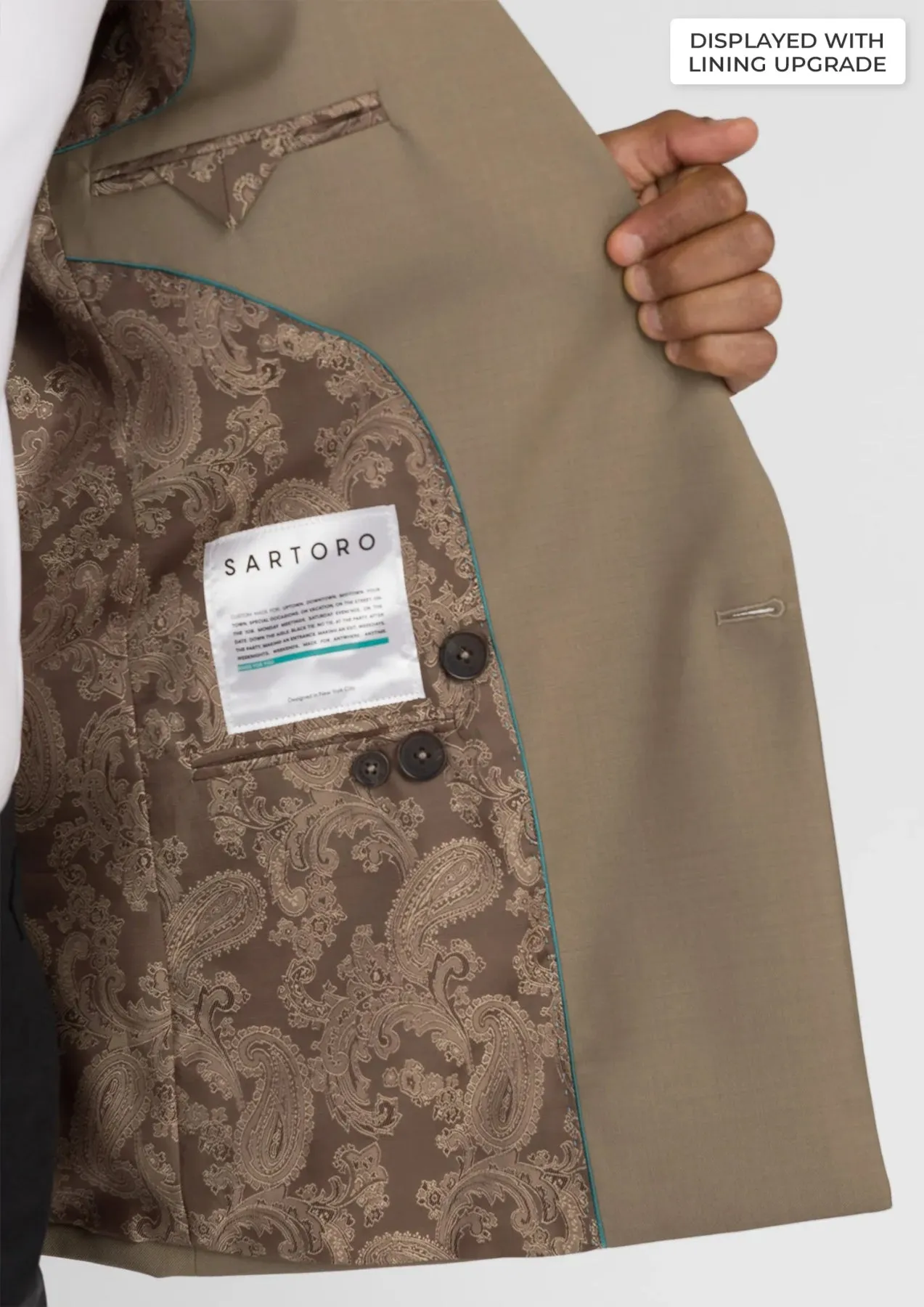 Light Brown Rockafeller Jacket sold by Sartoro product image thumbnail 4