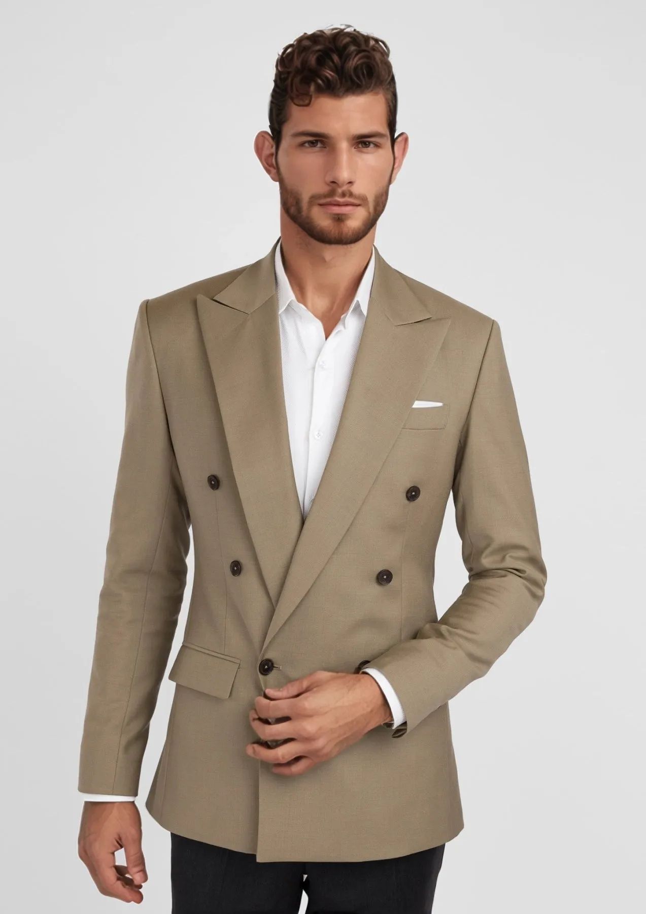 Light Brown Rockafeller Jacket sold by Sartoro product image thumbnail 3