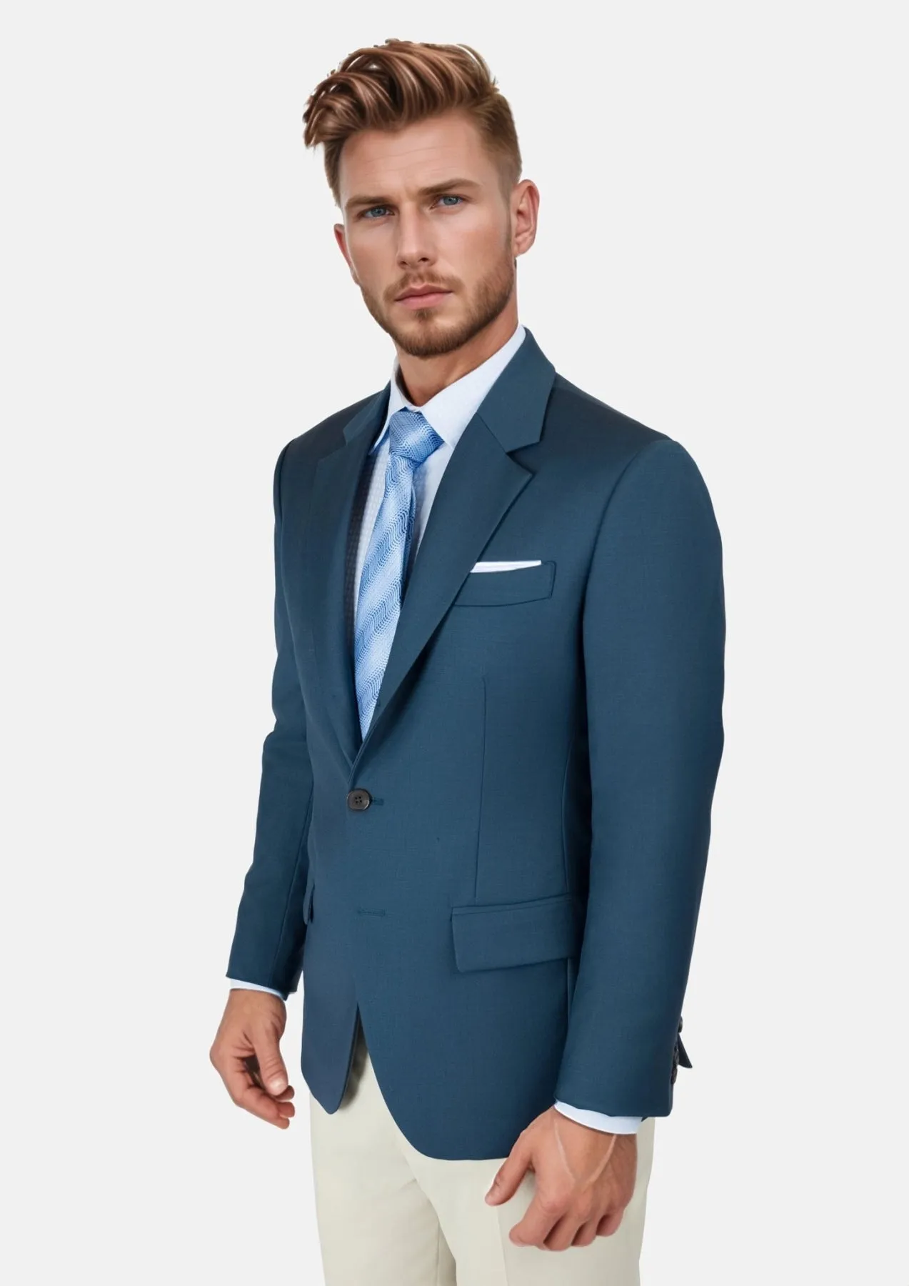 Aegean Blue Thompson Jacket sold by Sartoro product image thumbnail 3