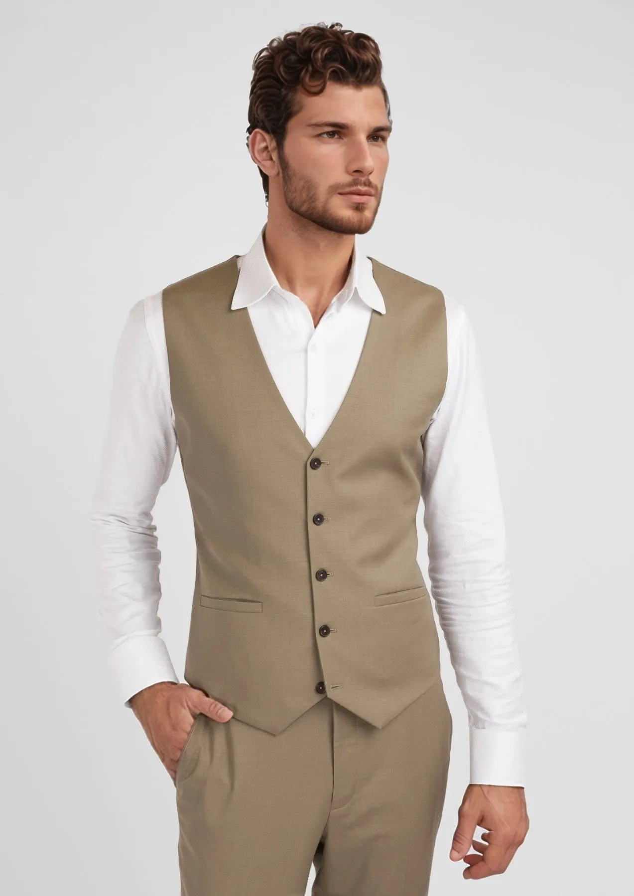Nobility Light Brown Vest sold by Sartoro product image thumbnail 3