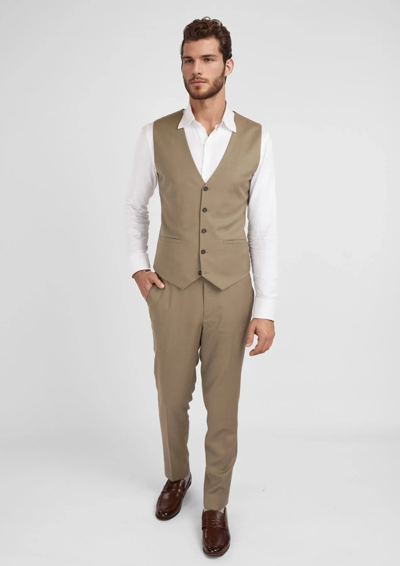 Nobility Light Brown Vest sold by Sartoro product image thumbnail 4