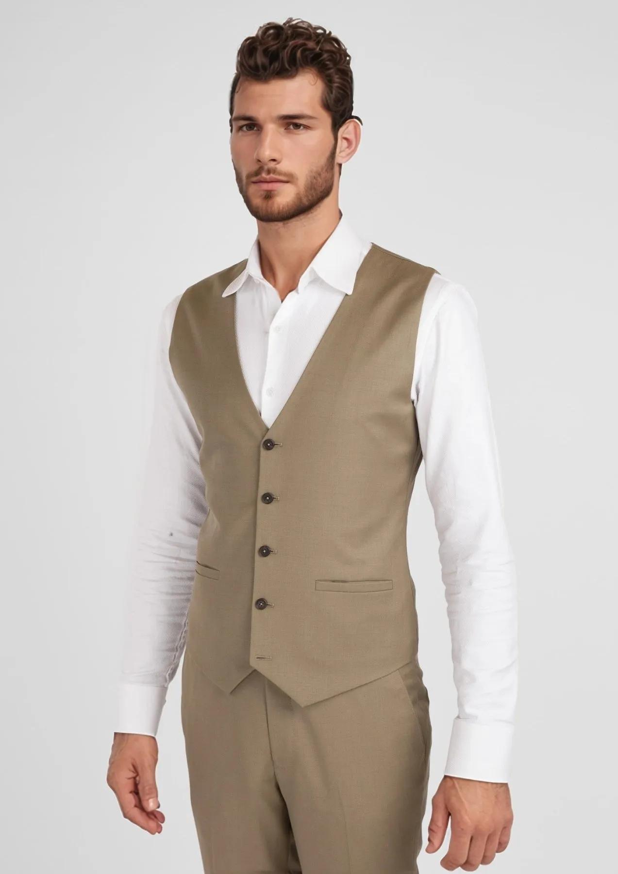 Nobility Light Brown Vest sold by Sartoro product image thumbnail 2
