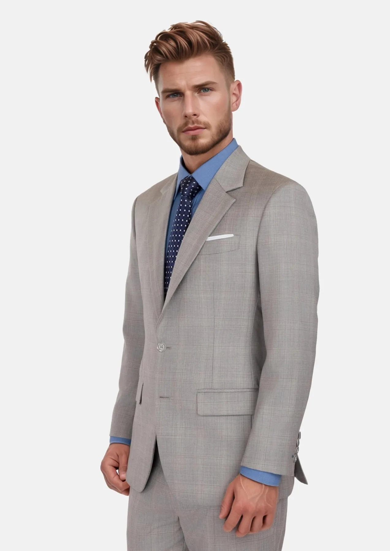 Spanish Grey Checked Astor Suit sold by Sartoro product image thumbnail 3