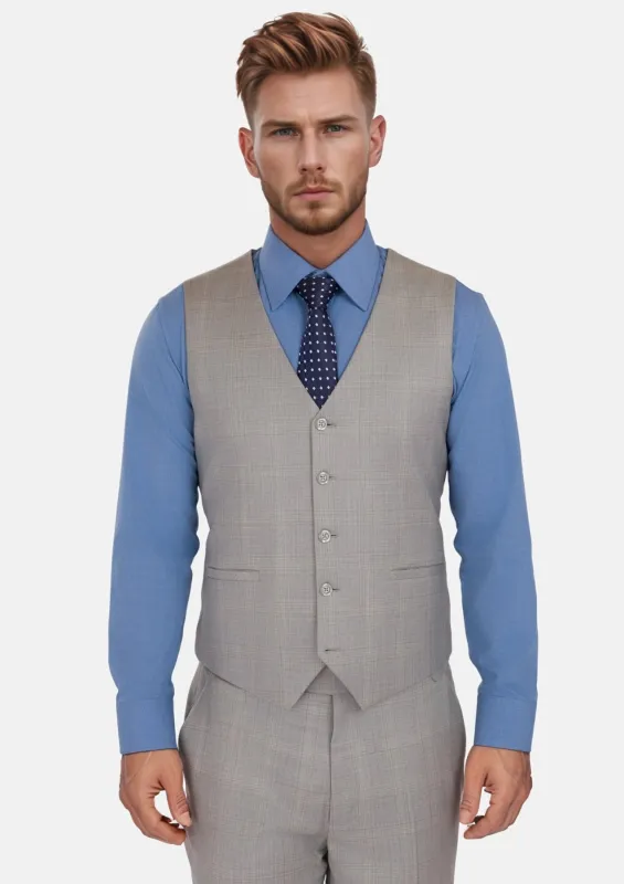 Spanish Grey Checked Vest sold by Sartoro