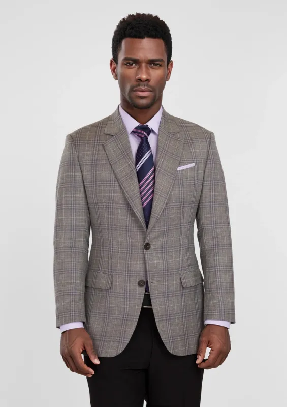 Nickel Grey Checked Jacket sold by Sartoro