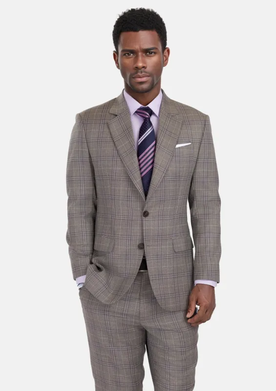 Nickel Grey Checked Astor Suit sold by Sartoro