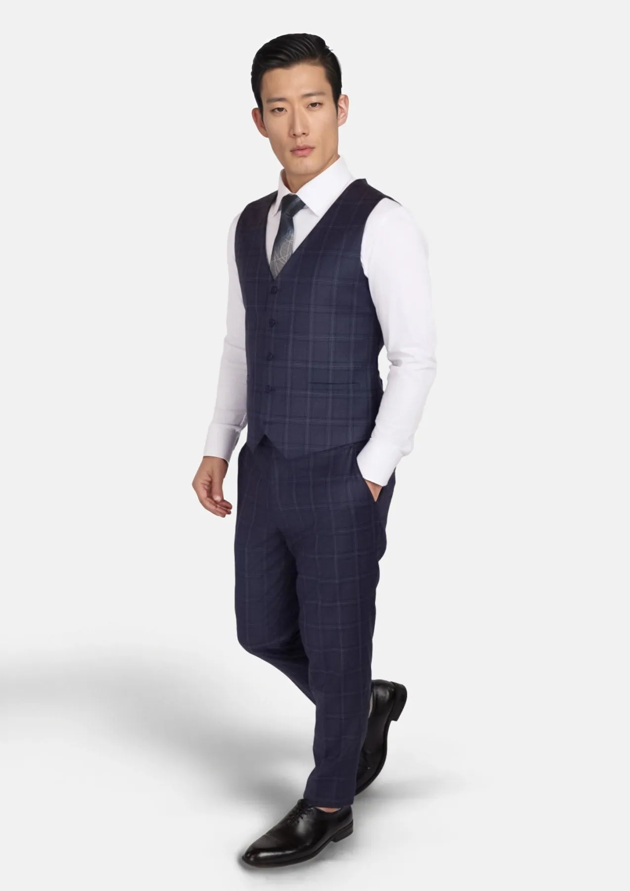 British Navy Checked Vest sold by Sartoro product image thumbnail 5