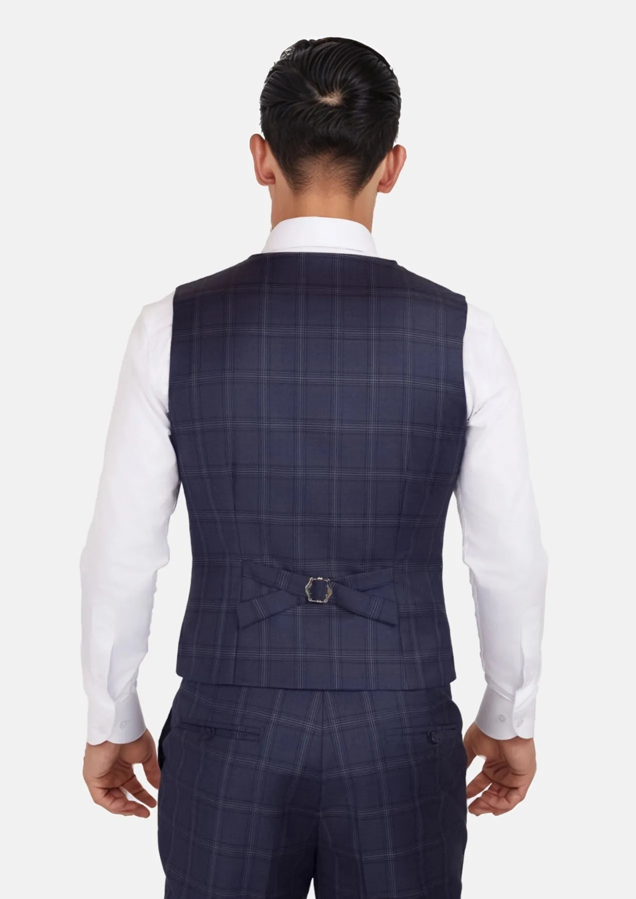 British Navy Checked Vest sold by Sartoro product image thumbnail 4