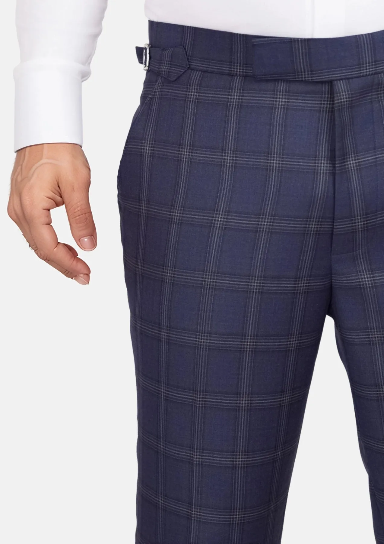 British Navy Checked Pants sold by Sartoro product image thumbnail 2