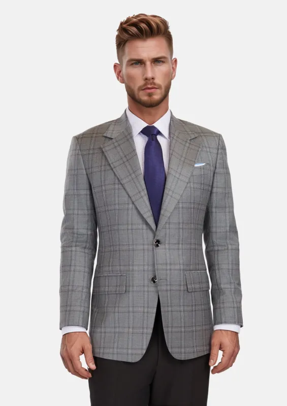 Fossil Grey Checked Ellis Jacket sold by Sartoro