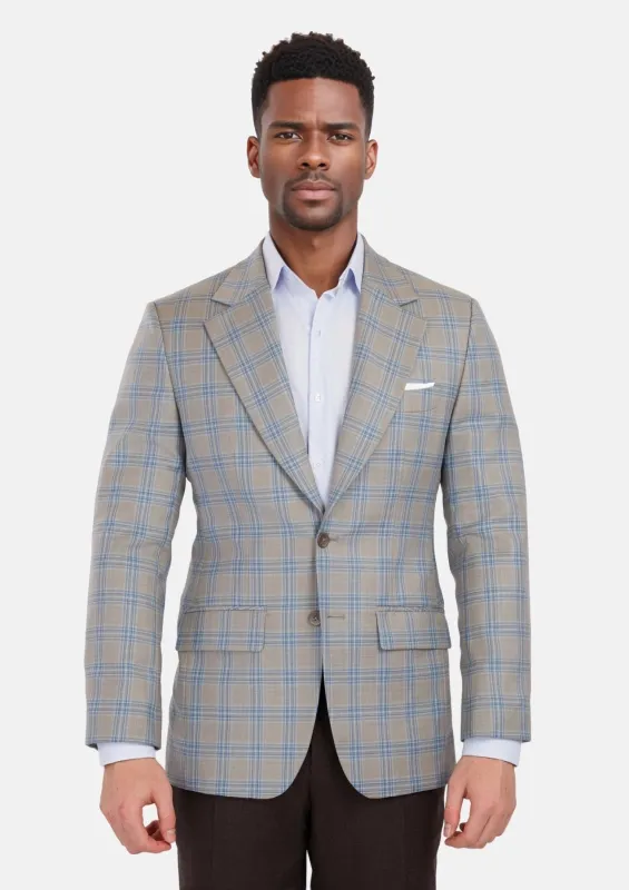Milano Grey Checked Jacket sold by Sartoro